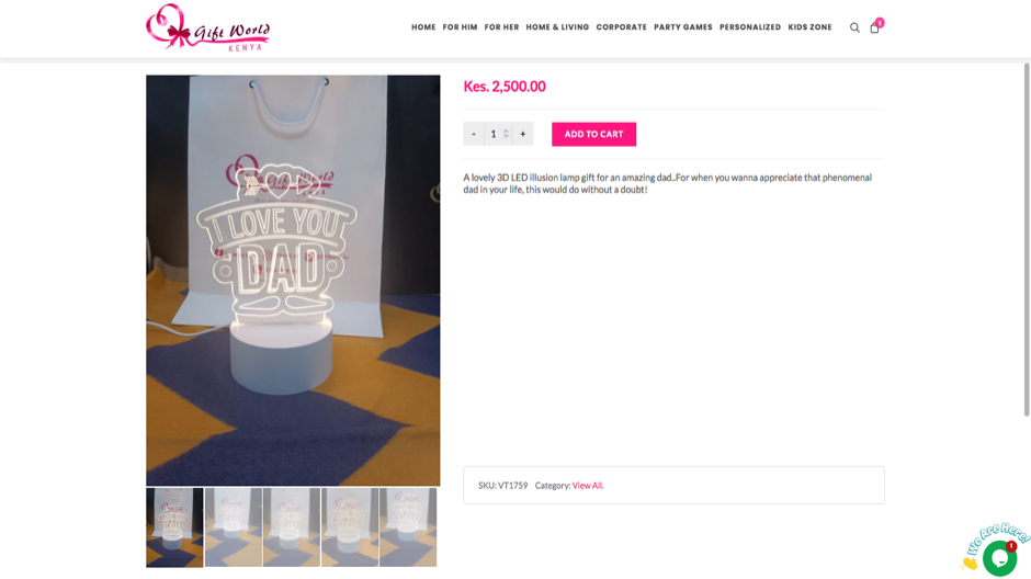Product detail and cart