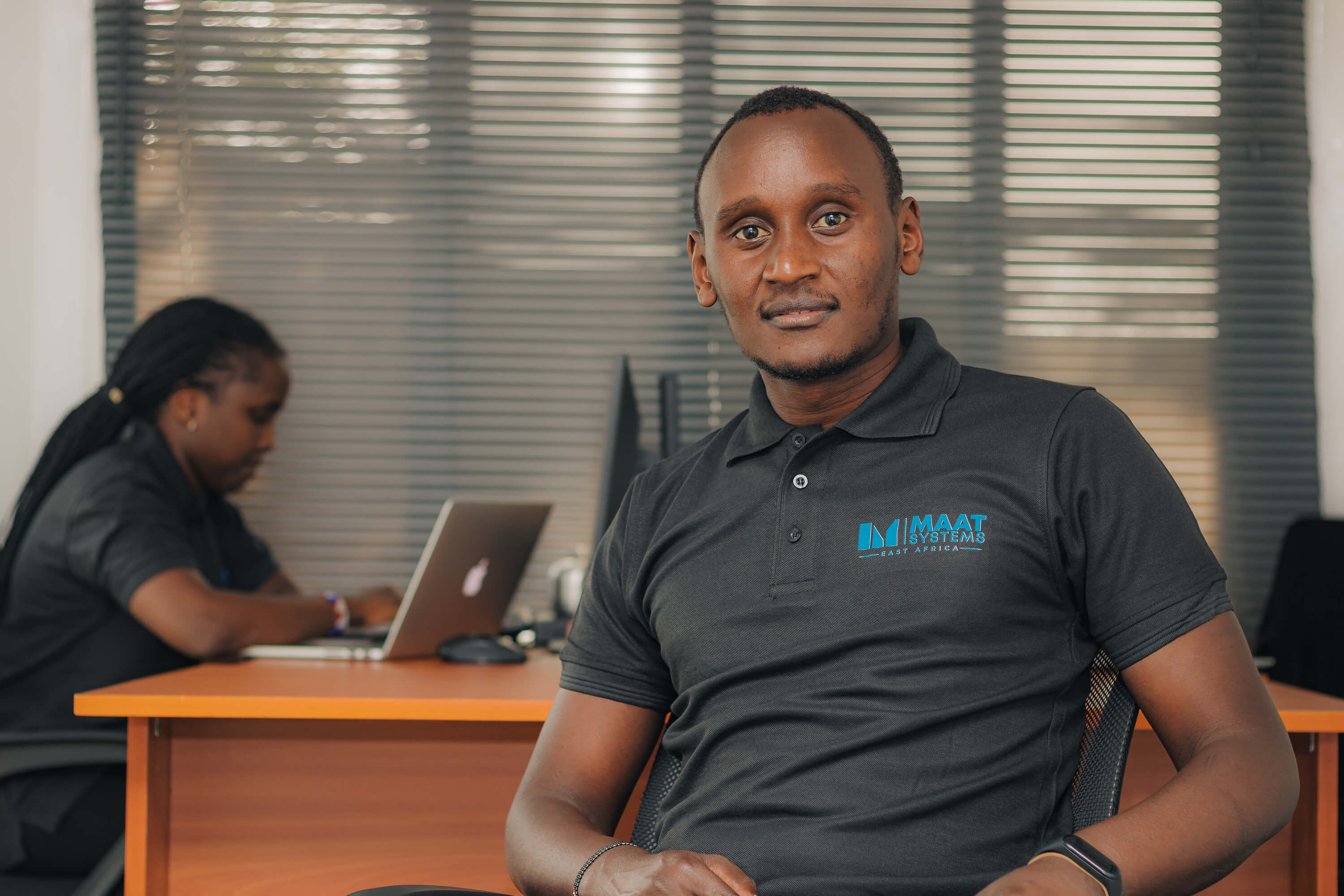 A MAAT Systems engineer at work in the Nairobi office